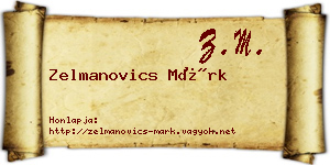 Zelmanovics Márk névjegykártya